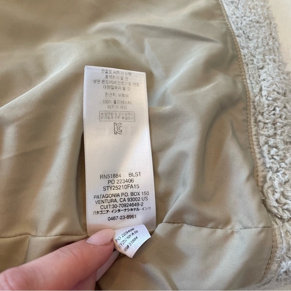 Patagonia Los Gatos Fleece Zip Up in Bleached Stone Size M - Picture 5 of 9